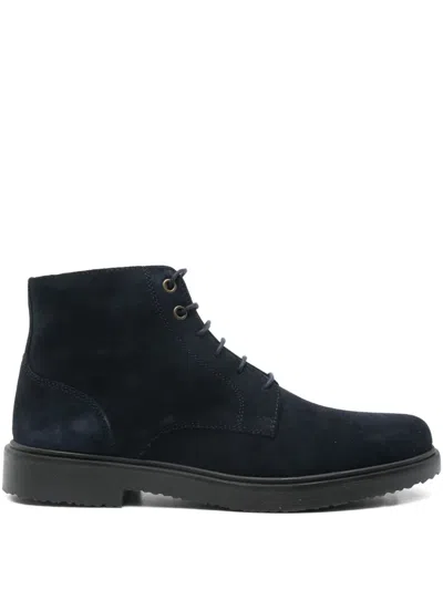 Geox Lace-up Boots In Blue