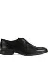 Geox Lace-up Leather Shoes In Black