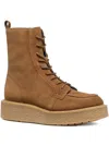 Geox Lace-up Platform Boots In Brown