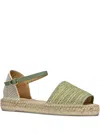 Geox Lampedusa Woven Espadrilles In Green