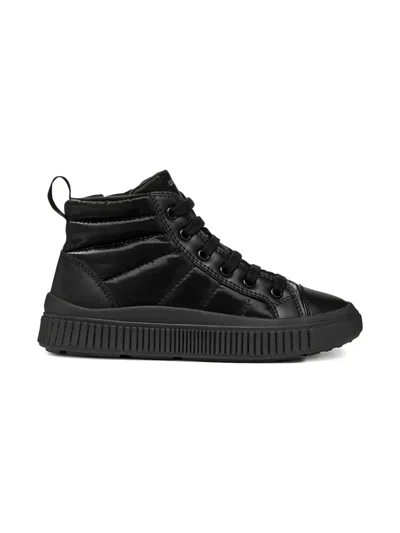 Geox Kids' Laquinny Sneakers In Black