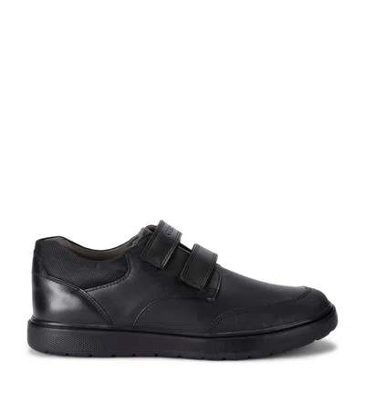 Geox Kids' Leather J Riddock Shoes In Black