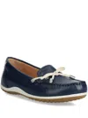 Geox Leather Lace-up Loafers In Blue