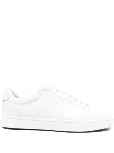 Geox Leather Lace-up Sneakers In White