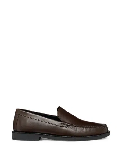 Geox Leather Loafers In Brown