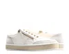 Geox Leelu Lace-up Side-zip White/gold Women's Sneakers D94ffe-08522-c1000