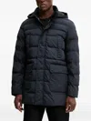 Geox Leitan Hooded Padded Jacket In Blue