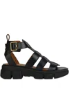Geox Lisbona Gladiator Sandals In Black