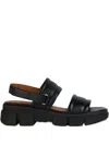 Geox Lisbona Padded Platform Sandals In Black