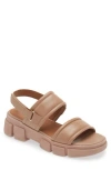 Geox Lisbona Slingback Sandal In Dark Pink