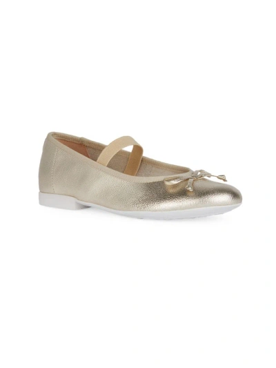 Geox Babies' Little Girl's & Girl's Plie Ballet Flats In Platinum