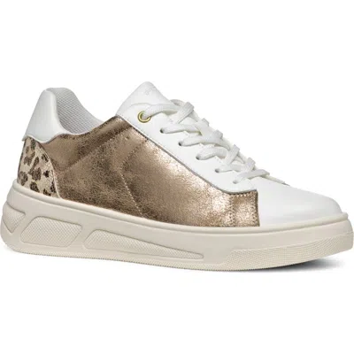 Geox Ljuba Sneaker In Bronze/ White