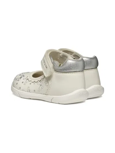Geox Kids' Logo-embossed Ballerinas In White