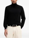 Geox Logo-palque Roll-neck Sweater In Black
