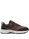 Geox Logo-plaque Sneakers In Brown