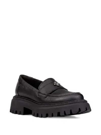 Geox Kids' Lug-sole Loafers In Black