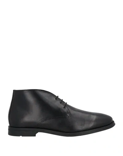 Geox Man Ankle Boots Black Size 9 Leather