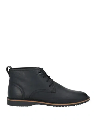 Geox Man Ankle Boots Black Size 8 Leather