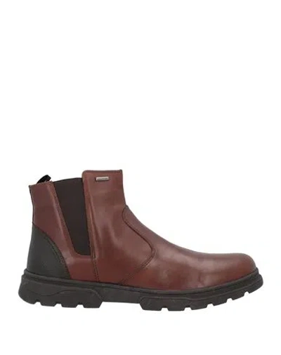 Geox Man Ankle Boots Brown Size 12.5 Soft Leather