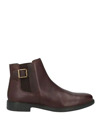 Geox Man Ankle Boots Dark Brown Size 9 Leather