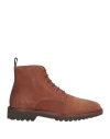 Geox Man Ankle Boots Tan Size 9 Leather In Brown