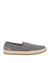 Geox Man Espadrilles Lead Size 8 Textile Fibers In Grey