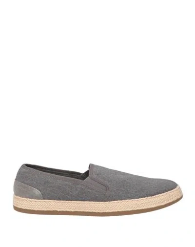Geox Man Espadrilles Lead Size 8 Textile Fibers In Grey