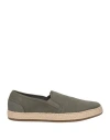 Geox Man Espadrilles Military Green Size 9 Textile Fibers In Green