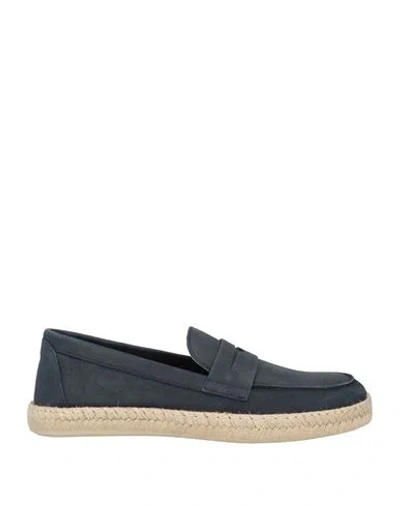 Geox Man Espadrilles Navy Size 9 Leather