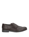 Geox Man Lace-up Shoes Dark Brown Size 8 Leather