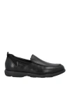 Geox Man Loafers Black Size 9 Leather In Black