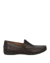 Geox Man Loafers Dark Brown Size 8 Leather In Brown