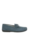 Geox Man Loafers Slate Blue Size 11 Soft Leather