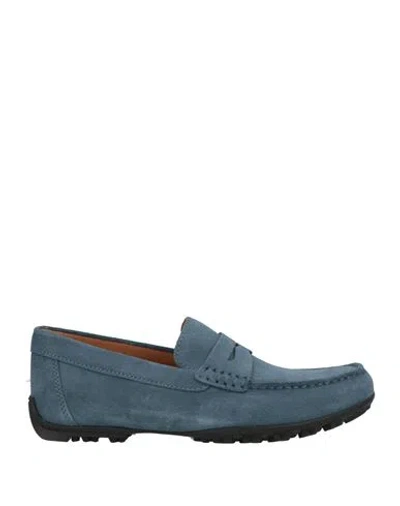 Geox Man Loafers Slate Blue Size 9 Leather