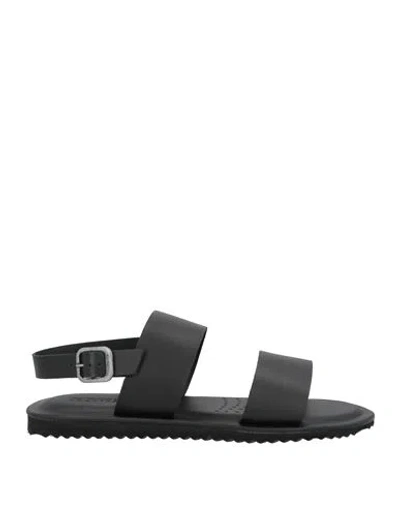 Geox Man Sandals Black Size 9 Leather
