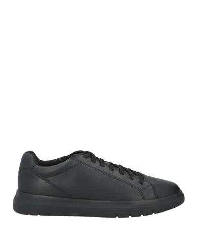 Geox Man Sneakers Black Size 8 Textile Fibers
