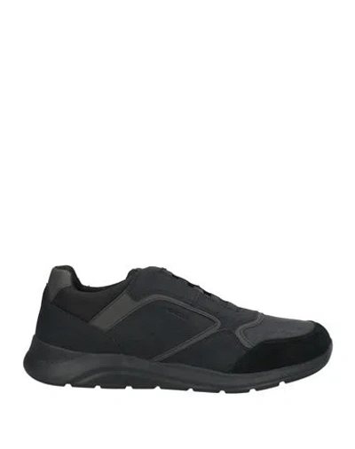 Geox Man Sneakers Black Size 8 Textile Fibers