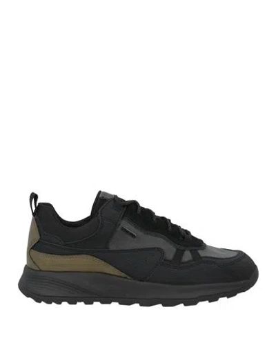 Geox Man Sneakers Black Size 8 Textile Fibers