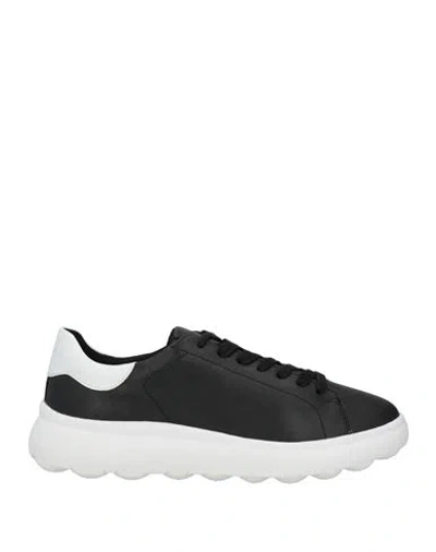 Geox Man Sneakers Black Size 9 Leather