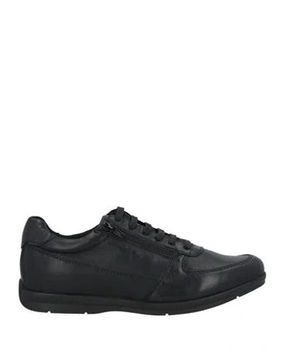 Geox Man Sneakers Black Size 9 Leather