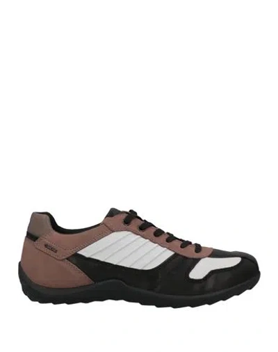 Geox Man Sneakers Dark Brown Size 12.5 Soft Leather
