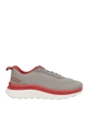 Geox Man Sneakers Grey Size 8 Textile Fibers In Multi