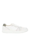 Geox Man Sneakers Ivory Size 9 Leather In White