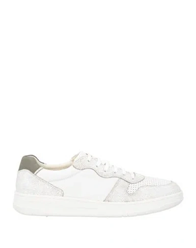 Geox Man Sneakers Ivory Size 9 Leather In White