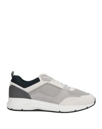Geox Man Sneakers Light Grey Size 9 Leather