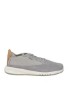 Geox Man Sneakers Light Grey Size 9 Soft Leather In Grey