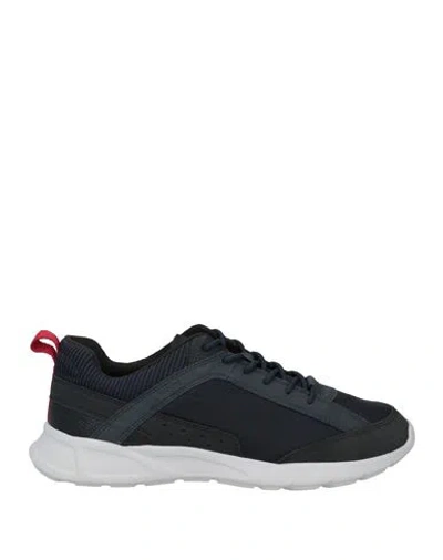 Geox Man Sneakers Midnight Blue Size 9 Leather, Textile Fibers