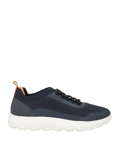 Geox Man Sneakers Midnight Blue Size 9 Textile Fibers