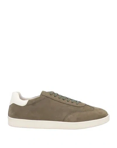 Geox Man Sneakers Military Green Size 11 Soft Leather