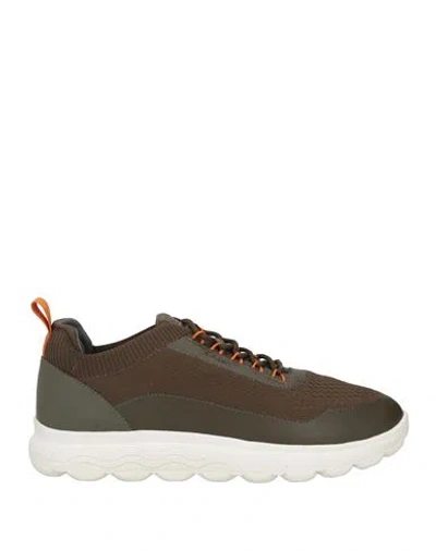 Geox Man Sneakers Military Green Size 9 Textile Fibers